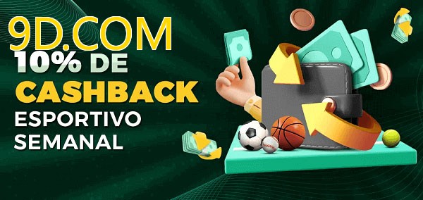 10% de bônus de cashback na 9D.COM